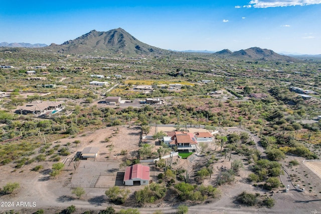 bird's eye view featuring a mountain view