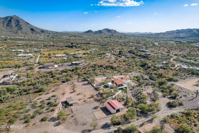 aerial view featuring a mountain view