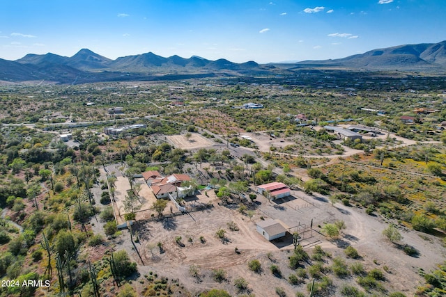 bird's eye view featuring a mountain view