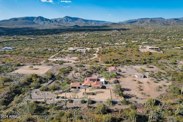 aerial view featuring a mountain view