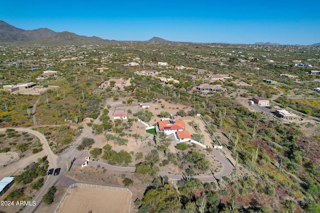 bird's eye view featuring a mountain view