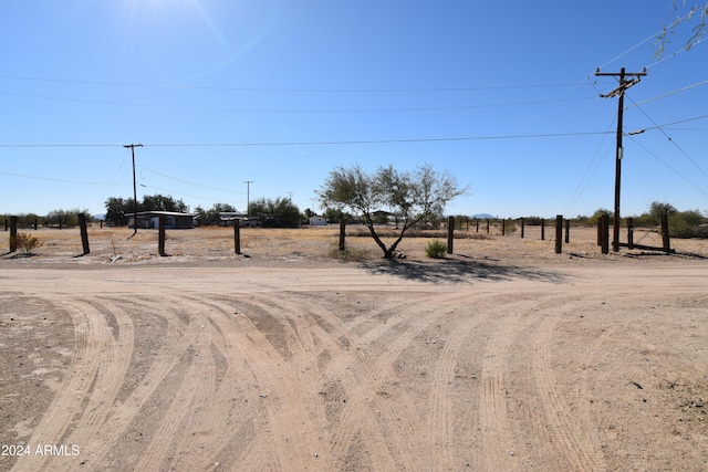 view of road featuring a rural view