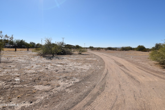 view of road featuring a rural view