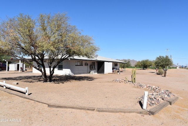 view of single story home