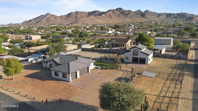 drone / aerial view with a mountain view