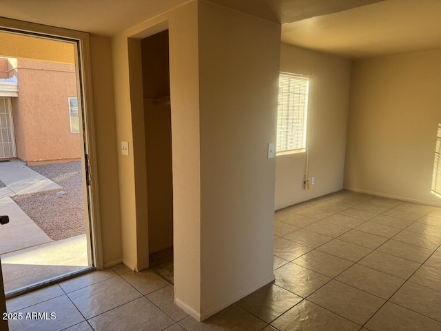 view of tiled empty room