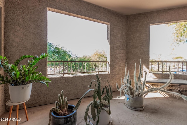 view of patio with a balcony