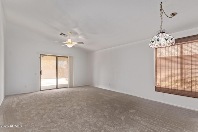 330 S Valley Dr, Apache Junction, AZ 85120 - spare room with ceiling fan, carpet flooring, lofted ceiling, and baseboards