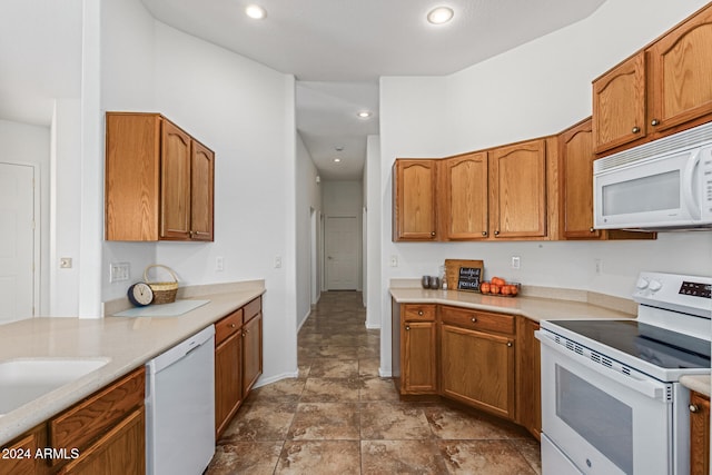 kitchen with white appliances