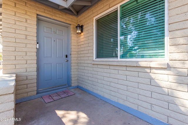 view of doorway to property