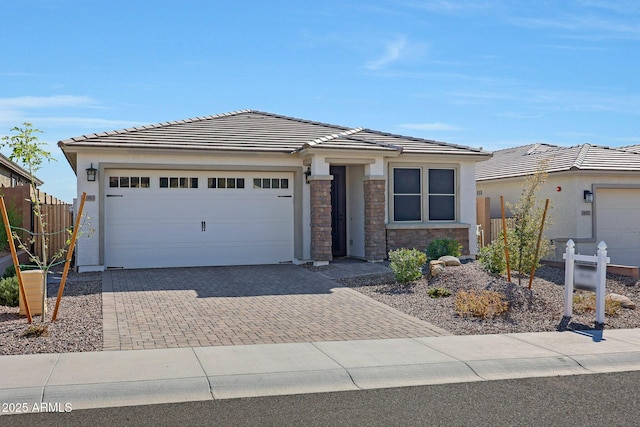 view of front of house featuring a garage