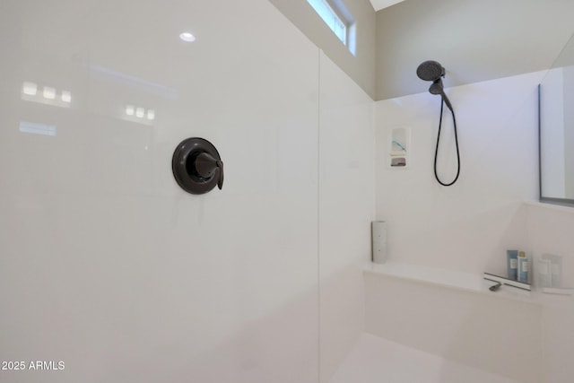 bathroom with a shower