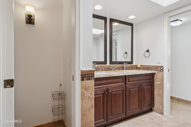 bathroom with vanity