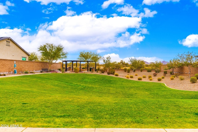 view of yard featuring a gazebo