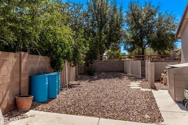 view of fenced backyard