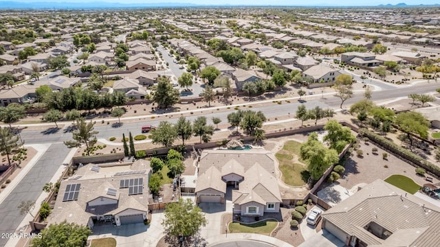 aerial view of residential area