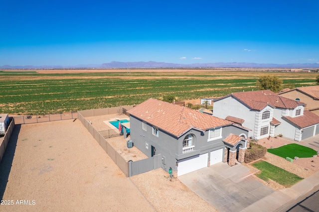 drone / aerial view featuring a rural view