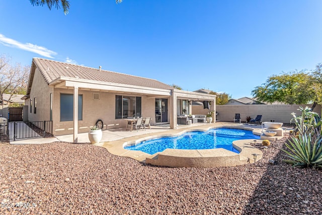 view of pool with a patio