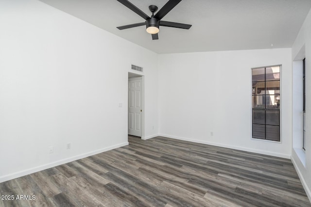 1351 N Pleasant Dr Unit 2011, Chandler, AZ 85225 - spare room with ceiling fan and dark wood-type flooring