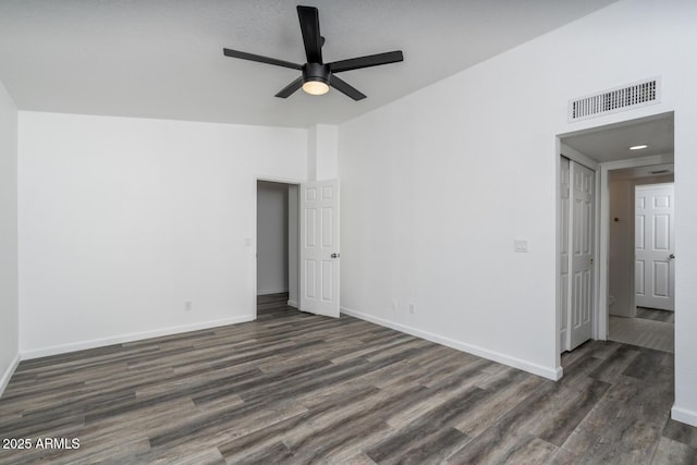 1351 N Pleasant Dr Unit 2011, Chandler, AZ 85225 - spare room featuring ceiling fan and dark wood finished floors