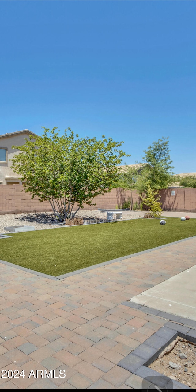 view of yard with a patio area