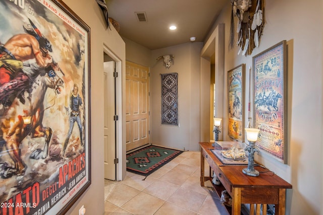 view of tiled entrance foyer