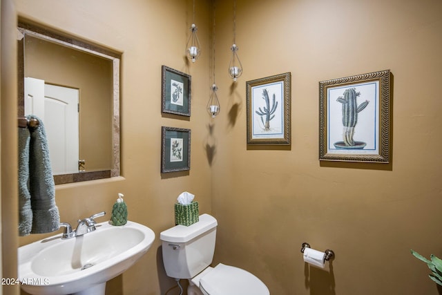 bathroom with toilet and sink