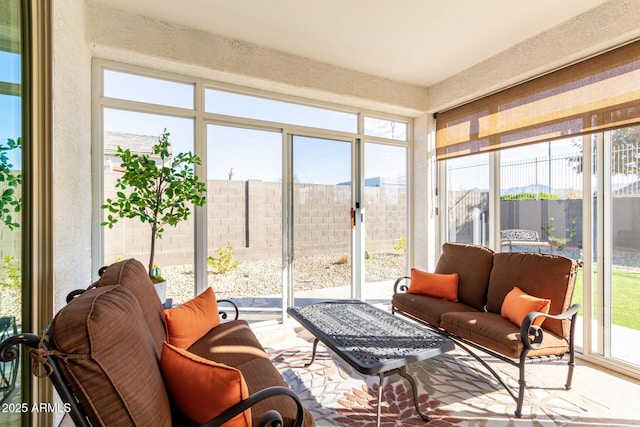 view of sunroom