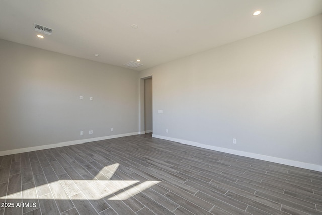 10972 N Hershey St, Surprise, AZ 85388 - empty room with recessed lighting, visible vents, baseboards, and wood finish floors