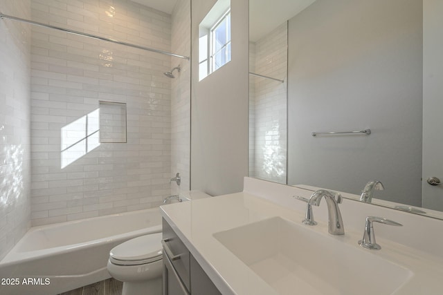 10972 N Hershey St, Surprise, AZ 85388 - full bathroom with shower / bathing tub combination, vanity, and toilet