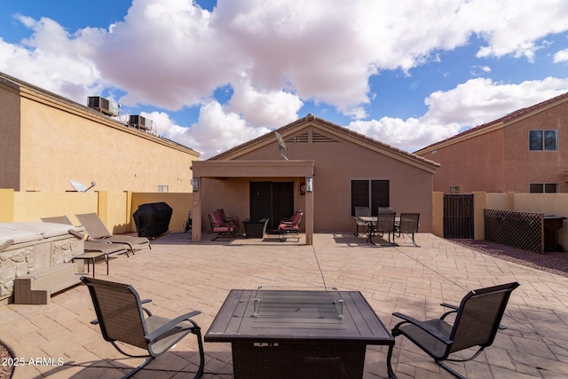 view of patio with central AC