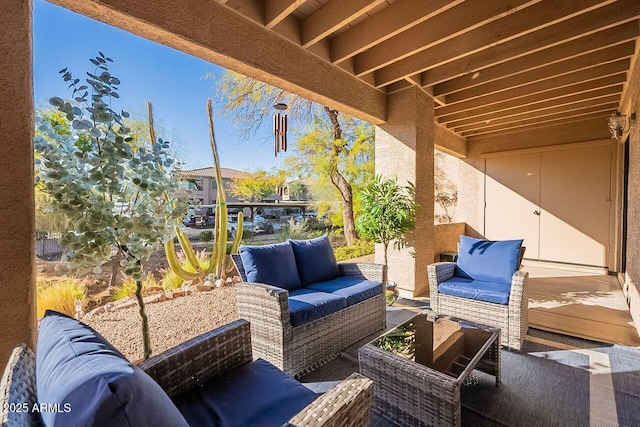 view of patio with outdoor lounge area