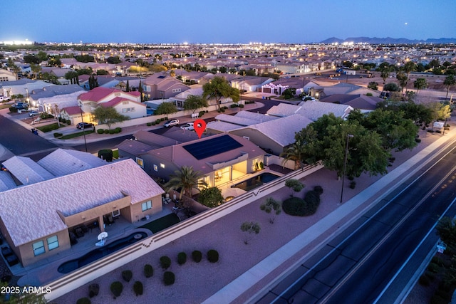 drone / aerial view featuring a residential view
