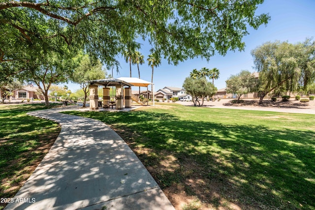 view of community with a yard