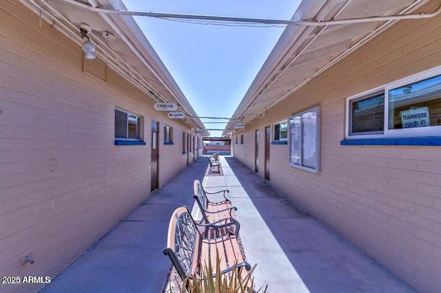 view of side of home featuring a patio