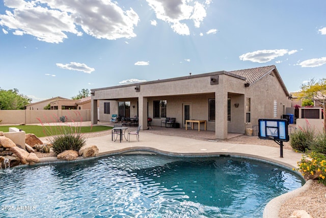 25845 N 44th Ave, Phoenix, AZ 85083 - view of swimming pool featuring a fenced in pool, a patio area, and fence