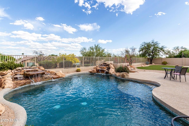 25845 N 44th Ave, Phoenix, AZ 85083 - view of pool with a fenced in pool, a fenced backyard, and a patio area