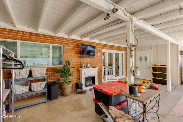 view of patio / terrace featuring french doors