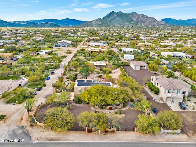 bird's eye view featuring a mountain view