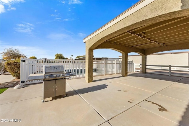 view of patio / terrace featuring grilling area