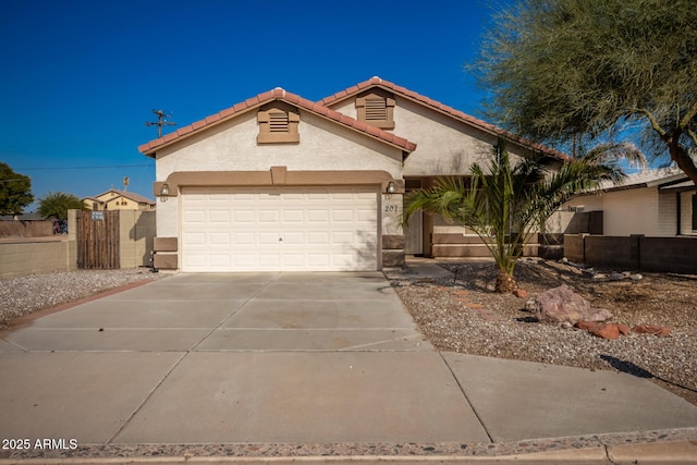 view of front of home featuring a garage