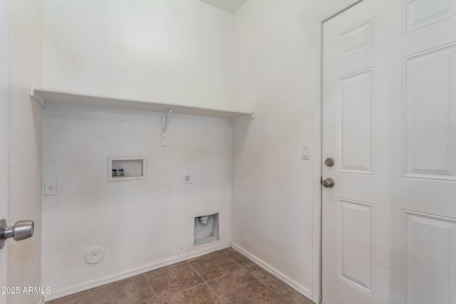 laundry room featuring gas dryer hookup, washer hookup, and hookup for an electric dryer