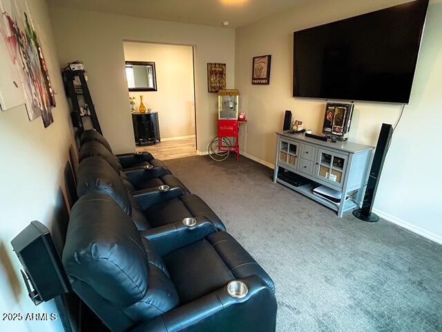 3871 E Harrison St, Gilbert, AZ 85295 - carpeted living area with baseboards