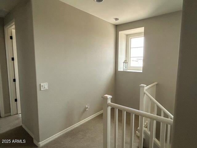 3871 E Harrison St, Gilbert, AZ 85295 - stairway featuring baseboards and carpet floors