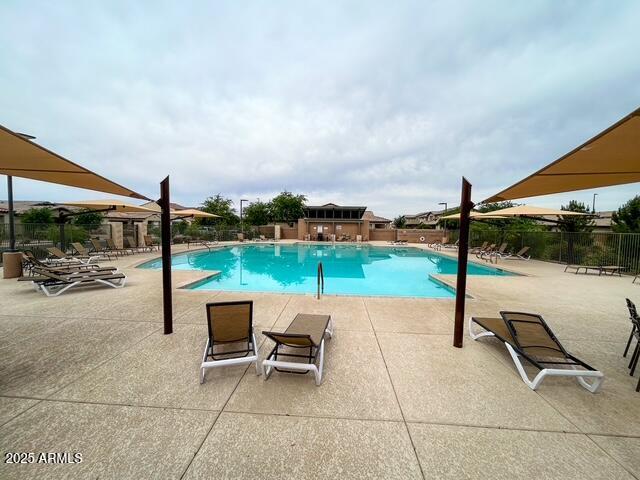 3871 E Harrison St, Gilbert, AZ 85295 - community pool with a patio and fence
