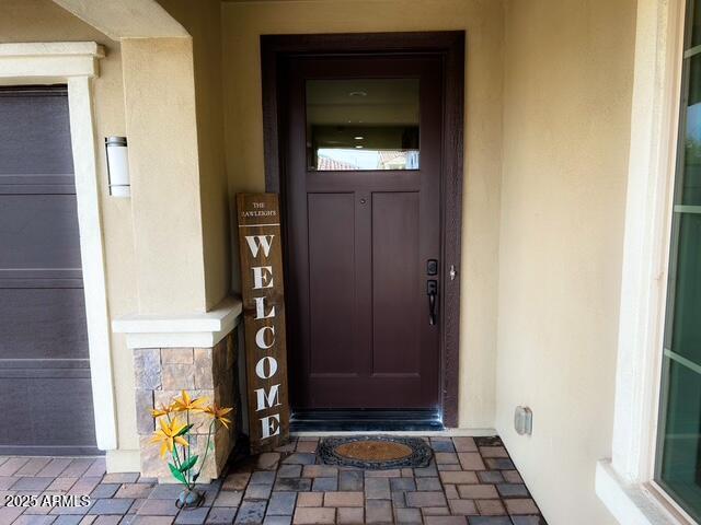 3871 E Harrison St, Gilbert, AZ 85295 - doorway to property with stucco siding