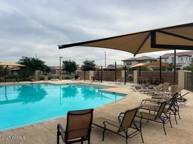 3871 E Harrison St, Gilbert, AZ 85295 - community pool featuring fence and a patio area