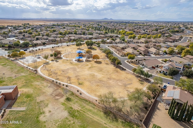 bird's eye view with a mountain view and a residential view