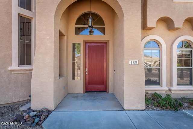 view of doorway to property