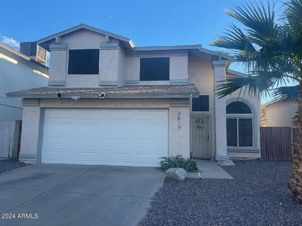 view of front of home featuring a garage